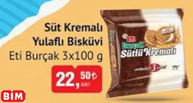 ETİ BURÇAK SÜT KREMALI YULAFLI BİSKÜVİ